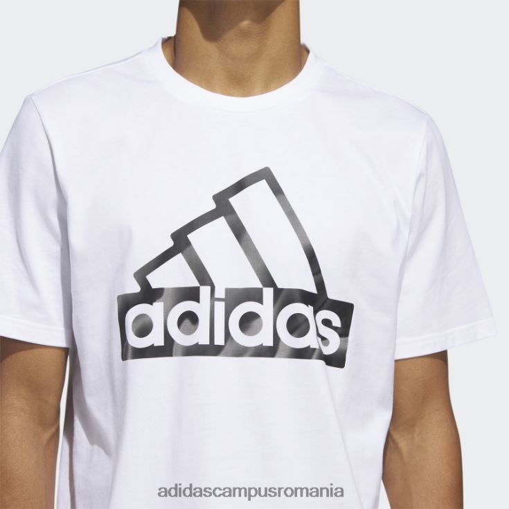 adidas campus romania tricou grafic alb cu mânecă scurtă cu icoane viitoare bărbați alb J266N25777