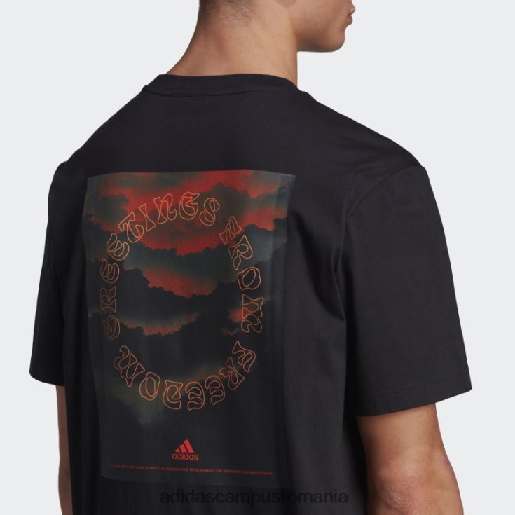 adidas campus romania tricou grafic negru natura bărbați negru J266N215317