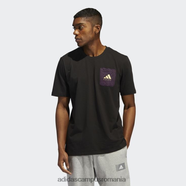 adidas campus romania tricou grafic pantera neagră bărbați negru J266N27276