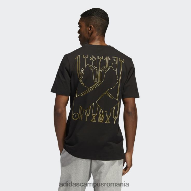 adidas campus romania tricou grafic pantera neagră bărbați negru J266N27276