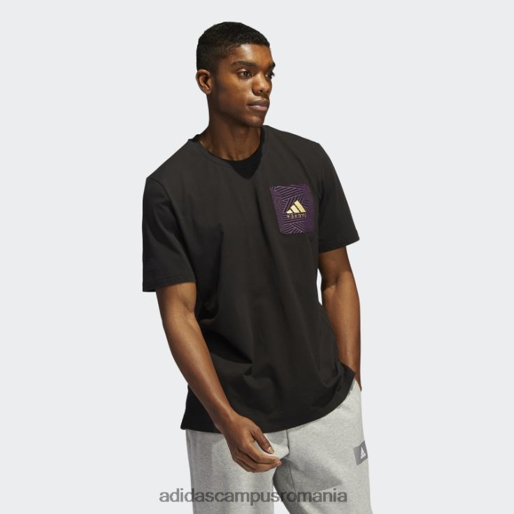 adidas campus romania tricou grafic pantera neagră bărbați negru J266N27276