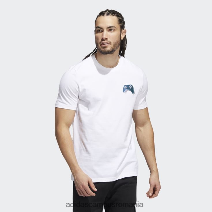 adidas campus romania tricou grafic pentru jocuri color-shift alb adidas bărbați alb J266N25352