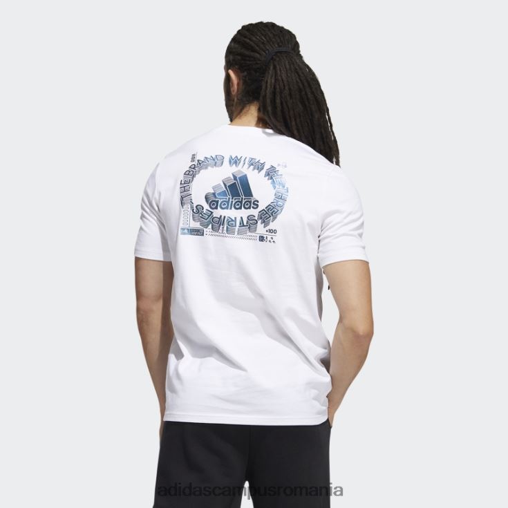 adidas campus romania tricou grafic pentru jocuri color-shift alb adidas bărbați alb J266N25352
