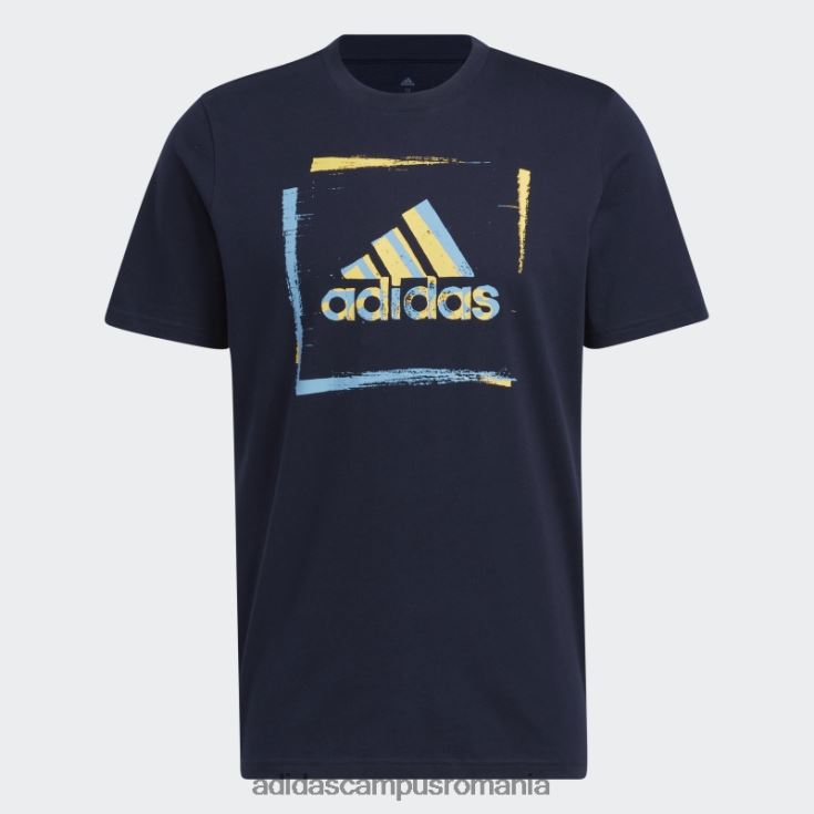 adidas campus romania tricou grafic tricou cu mânecă scurtă cu șablon în două culori, cerneală adidas bărbați cerneală J266N25646