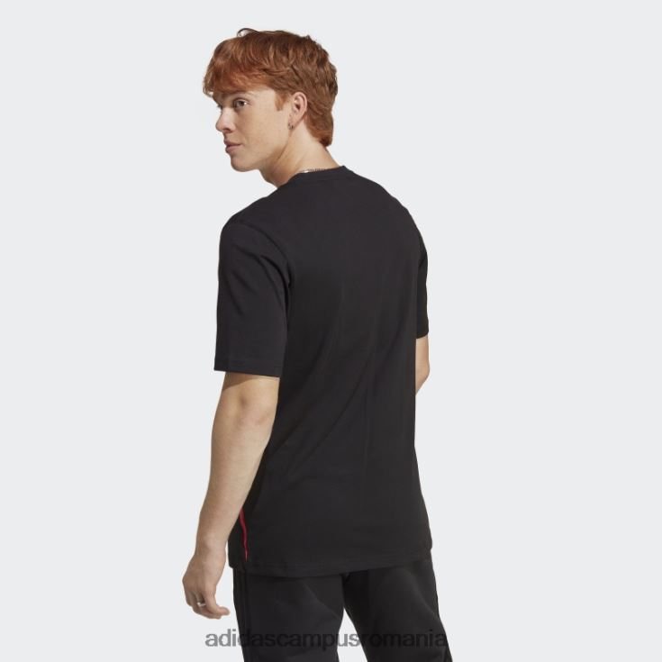 adidas campus romania tricou negru colorblock bărbați negru/alb/rosu J266N214260