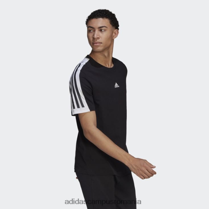 adidas campus romania tricou negru cu 3 dungi icoane viitoare bărbați negru J266N26685