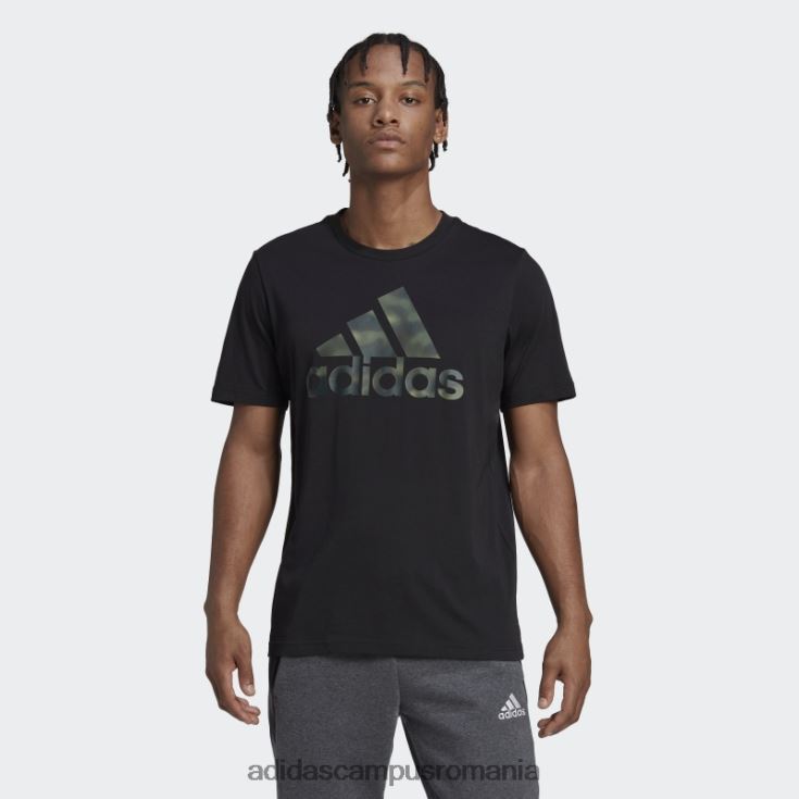 adidas campus romania tricou negru cu imprimeu camo essentials bărbați negru J266N26688