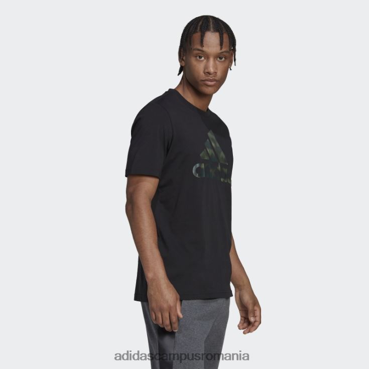 adidas campus romania tricou negru cu imprimeu camo essentials bărbați negru J266N26688