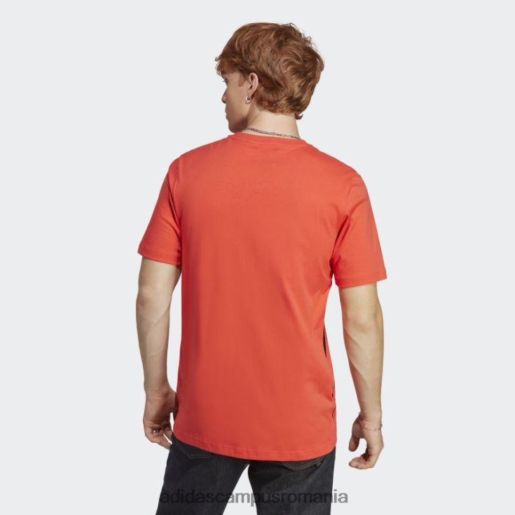 adidas campus romania tricou roșu color block bărbați roșu/alb/negru J266N214237