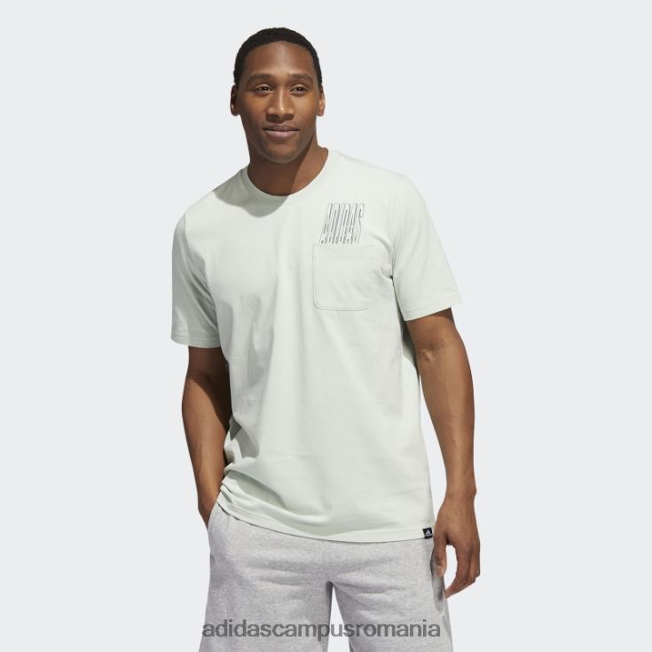 adidas campus romania tricou verde dinamic sport cu buzunar grafic bărbați verde J266N25255