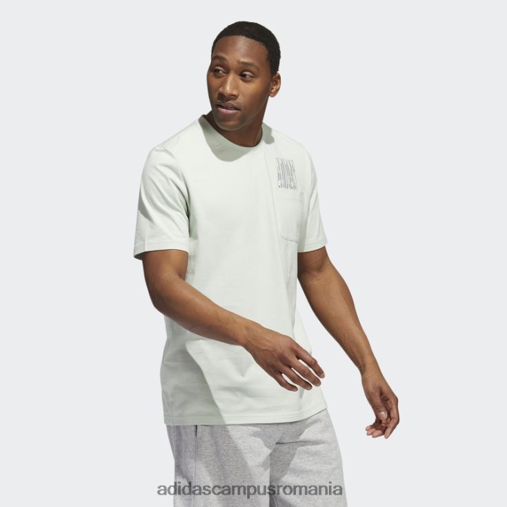 adidas campus romania tricou verde dinamic sport cu buzunar grafic bărbați verde J266N25255