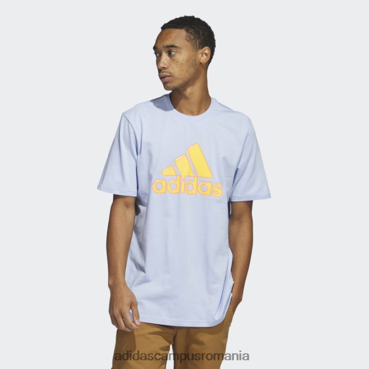 adidas campus romania umplutură stilou cu logo - tricou grafic sportswear albastru alba adidas bărbați zori albastre J266N25052