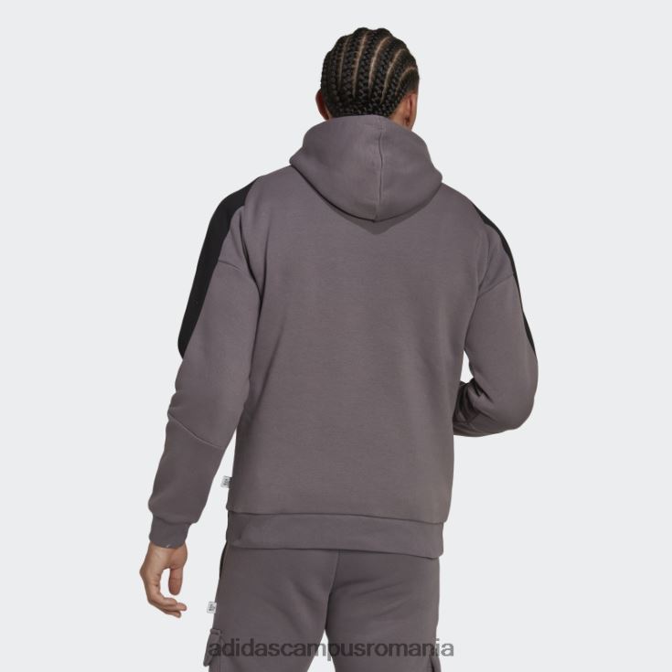adidas campus romania urme gri viitoare pictograme insignă brodat de sport fleece hanora bărbați urmă gri J266N214602