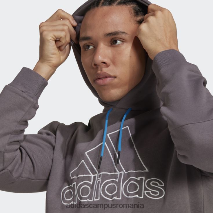 adidas campus romania urme gri viitoare pictograme insignă brodat de sport fleece hanora bărbați urmă gri J266N214602