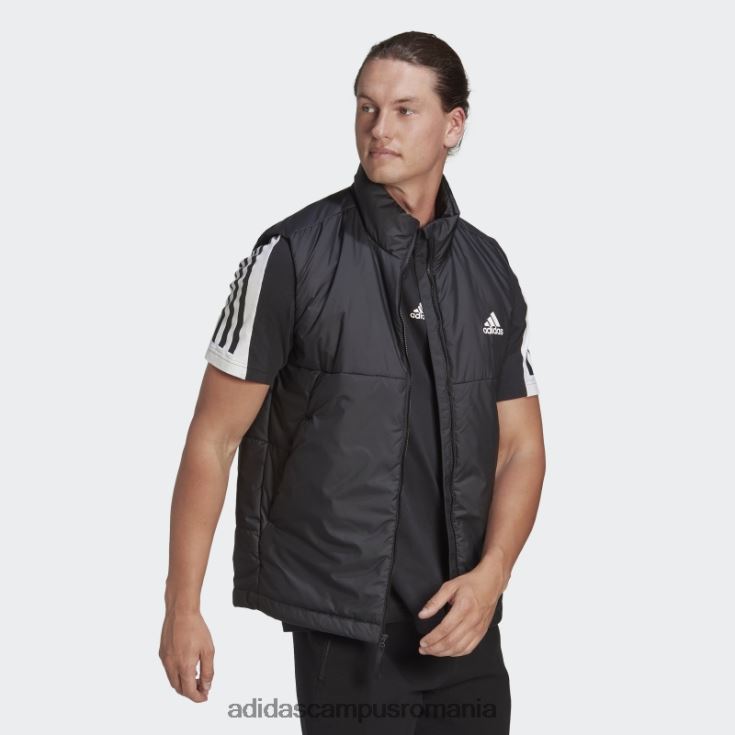 adidas campus romania vestă izolată neagră cu 3 dungi adidas bărbați negru J266N25775