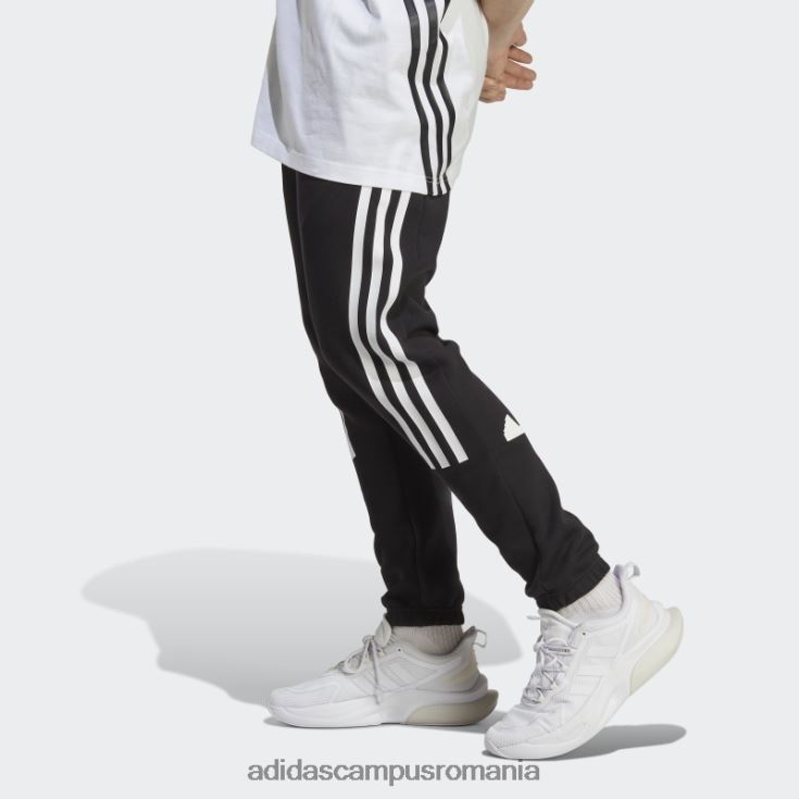 adidas campus romania viitor iconi pantaloni 3 dungi alb bărbați alb negru J266N2871