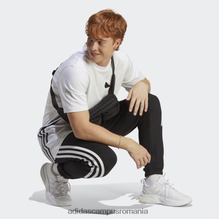 adidas campus romania viitor iconi pantaloni 3 dungi alb bărbați alb negru J266N2871