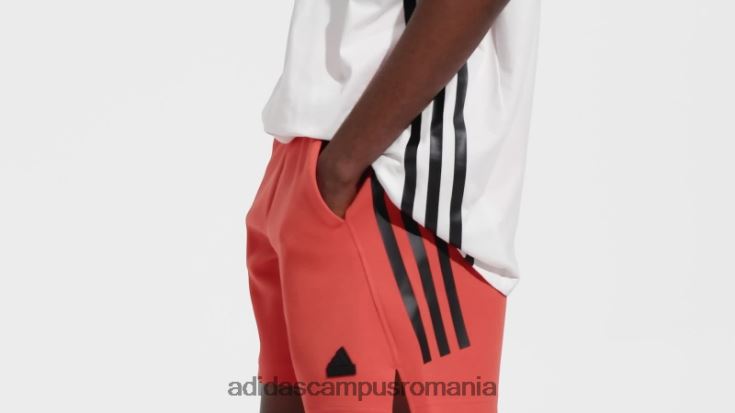 adidas campus romania viitor iconi pantaloni scurți 3 dungi roșii bărbați roșu J266N25372