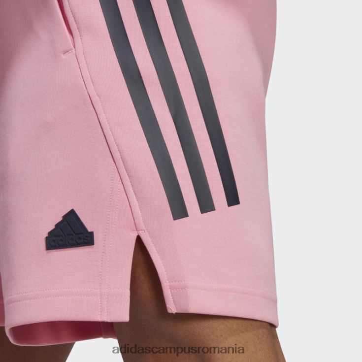 adidas campus romania viitor iconi pantaloni scurți 3 dungi roz bărbați roz J266N25342