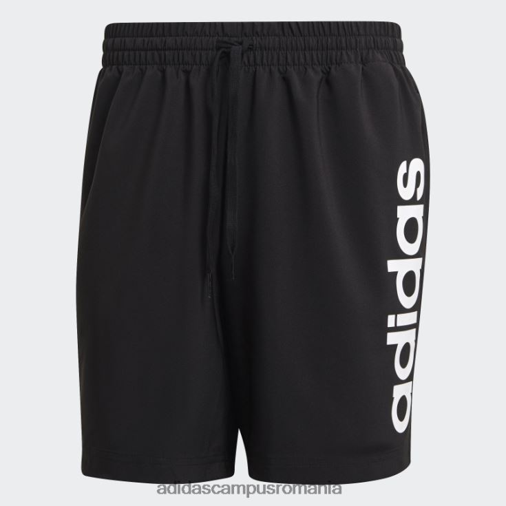 adidas campus romania aeroready essentials pantaloni scurți cu logo linear chelsea alb fashion bărbați alb negru J266N27541