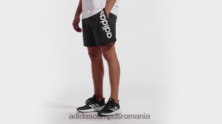 adidas campus romania aeroready essentials pantaloni scurți cu logo linear chelsea alb fashion bărbați alb negru J266N27541