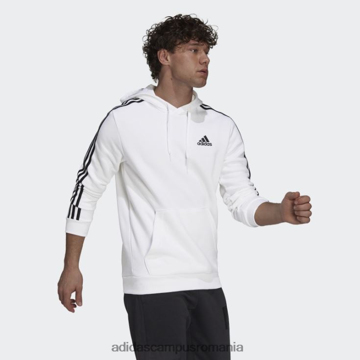 adidas campus romania hanorac adidas cu 3 dungi alb essentials fleece bărbați alb negru J266N27041