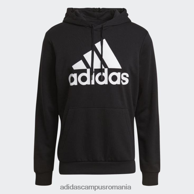 adidas campus romania hanorac cu glugă cu logo mare essentials french terry alb bărbați alb negru J266N24889