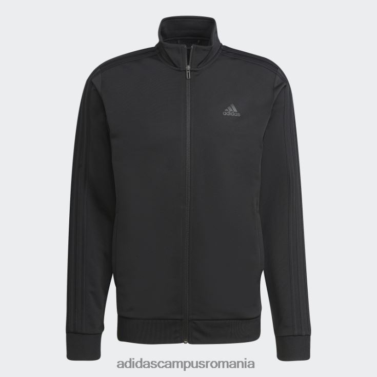 adidas campus romania jachetă neagră de încălzire cu 3 dungi adidas bărbați negru J266N24875