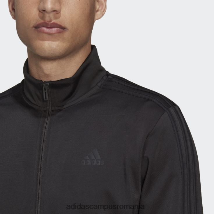 adidas campus romania jachetă neagră de încălzire cu 3 dungi adidas bărbați negru J266N24875