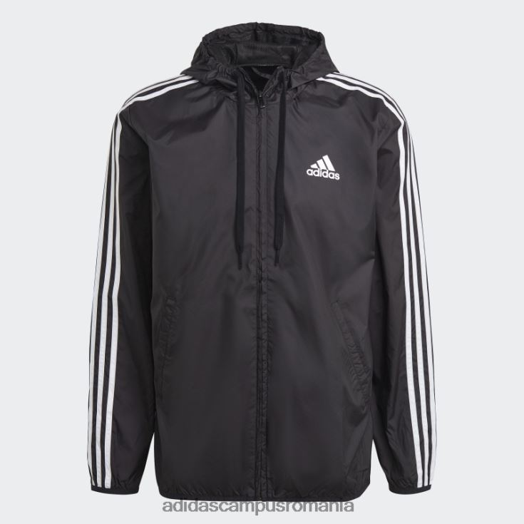 adidas campus romania jacket negru primegreen essentials cu 3 dungi bărbați negru J266N27355
