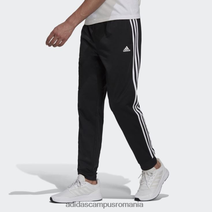 adidas campus romania pantaloni de încălzire conici cu 3 dungi alb bărbați alb negru J266N25170
