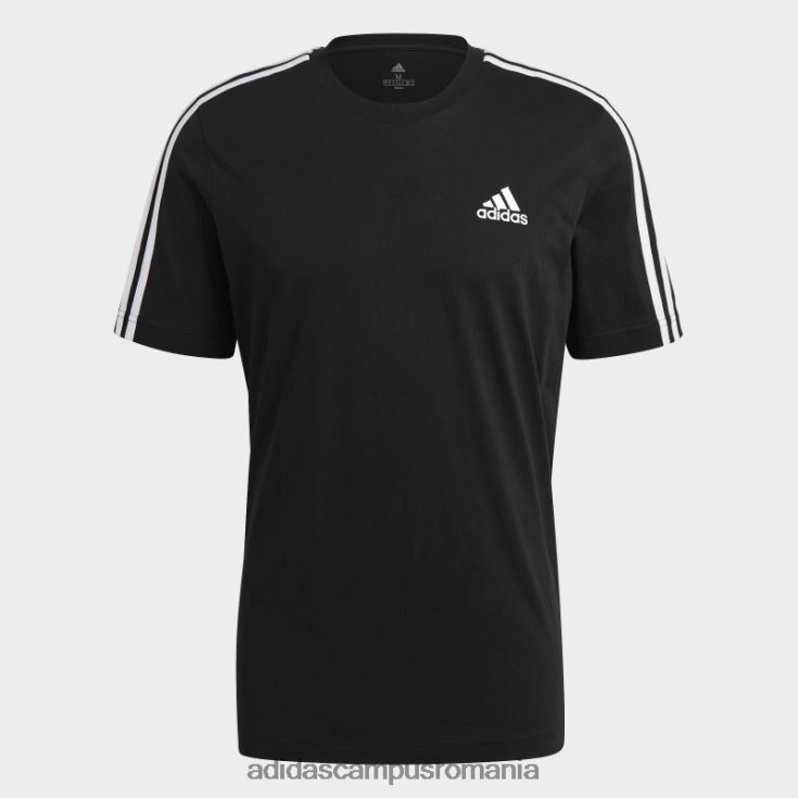 adidas campus romania tricou essentials cu 3 dungi negru bărbați alb negru J266N26698