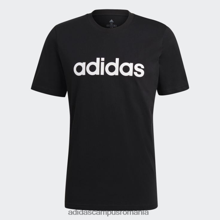 adidas campus romania tricou negru cu logo brodat linear essentials bărbați negru J266N26958