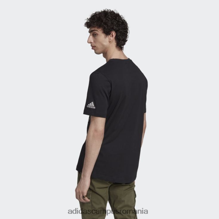 adidas campus romania Cupa Mondială FIFA 2022 tricou grafic negru bărbați negru J266N2800