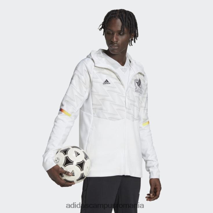 adidas campus romania Hanorac de călătorie cu fermoar complet de ziua jocului din Mexic alb bărbați alb J266N215061