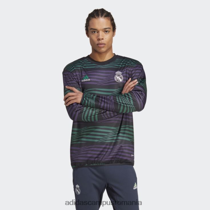 adidas campus romania Real Madrid pre-meci bluză caldă negru adidas bărbați negru/violet/verde curte J266N214262