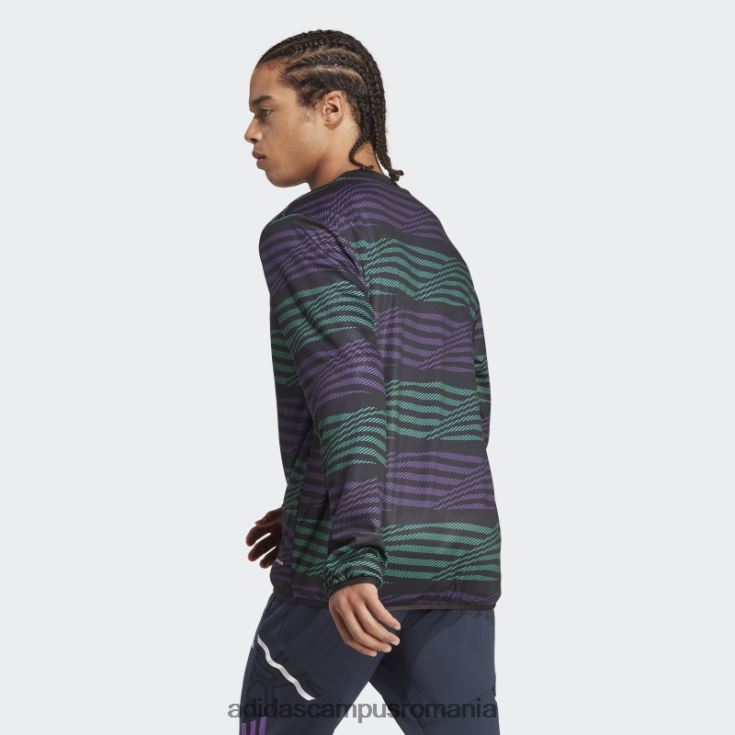 adidas campus romania Real Madrid pre-meci bluză caldă negru adidas bărbați negru/violet/verde curte J266N214262