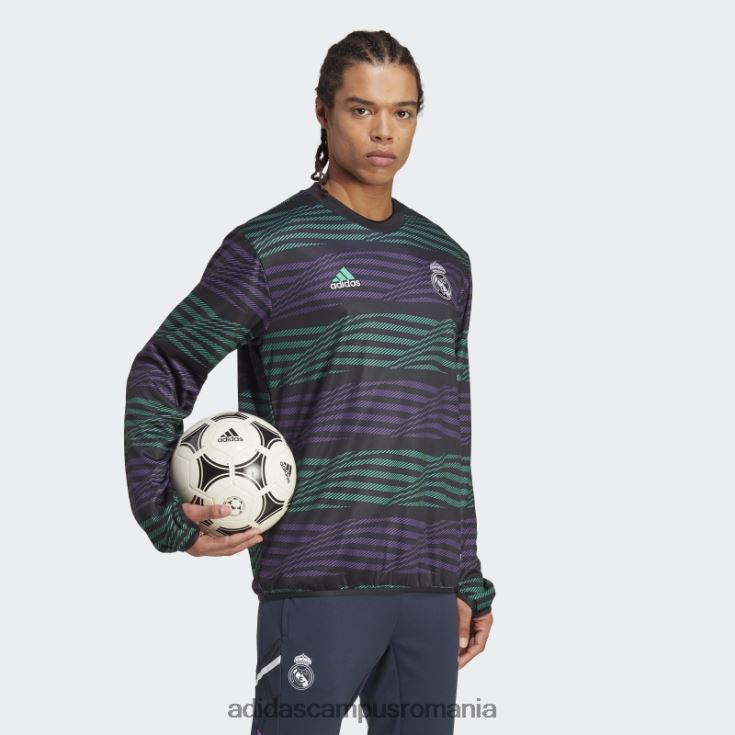 adidas campus romania Real Madrid pre-meci bluză caldă negru adidas bărbați negru/violet/verde curte J266N214262