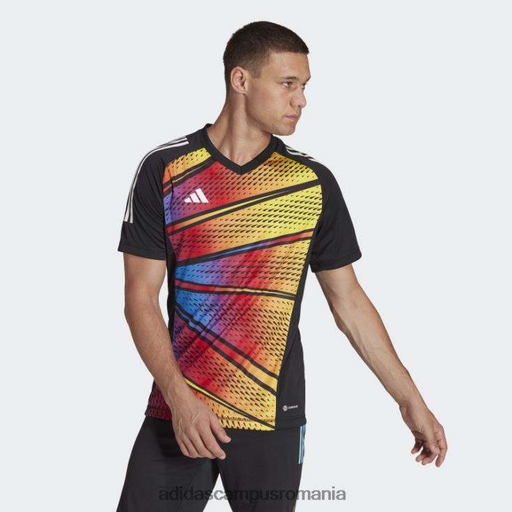 adidas campus romania Tricou grafic negru Tiro 23 Pro cu mânecă scurtă bărbați negru J266N26857