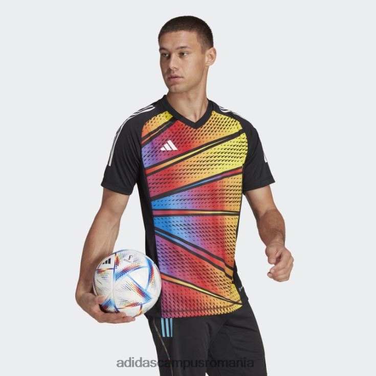 adidas campus romania Tricou grafic negru Tiro 23 Pro cu mânecă scurtă bărbați negru J266N26857