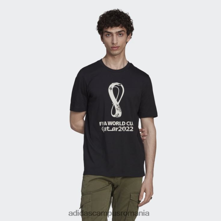 adidas campus romania Tricou grafic negru pentru Cupa Mondială Fifa 2022 bărbați negru J266N26859