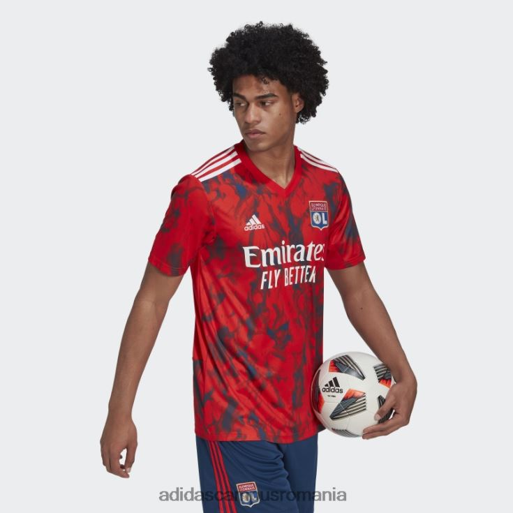 adidas campus romania Tricou roșu pentru olympique lyonnais 22/23 deplasare bărbați roșu J266N214347