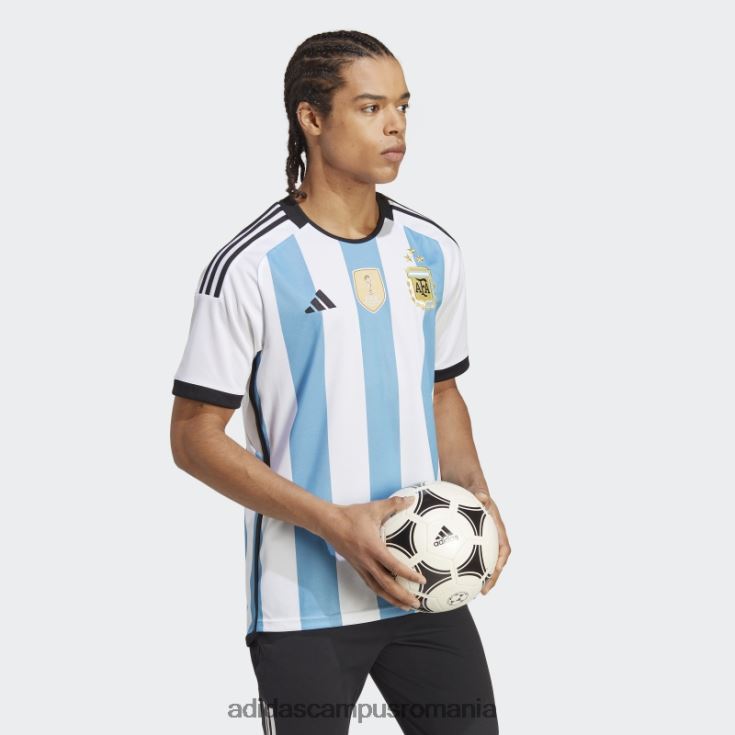 adidas campus romania alb argentina 22 câștigători tricou acasă bărbați bărbați alb/albastru deschis J266N213582