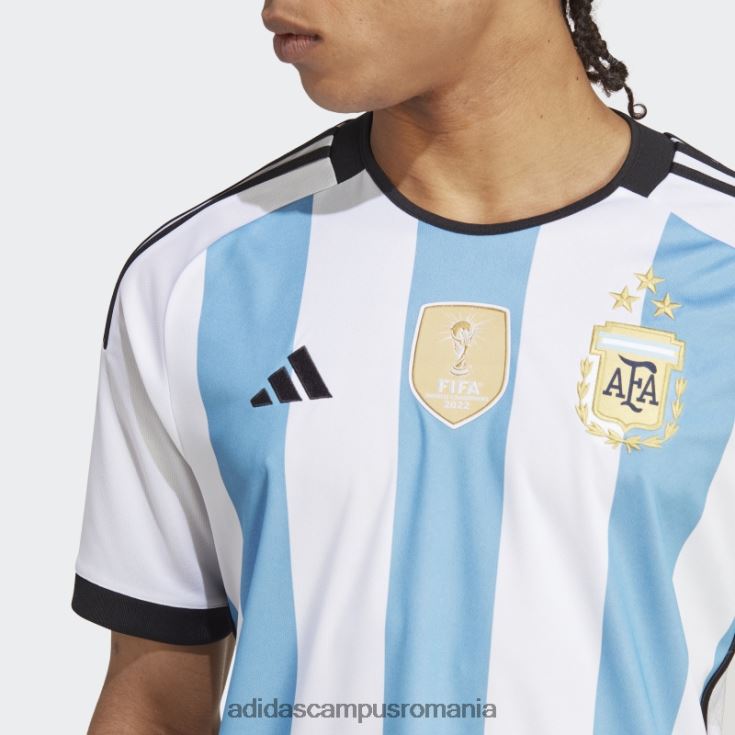 adidas campus romania alb argentina 22 câștigători tricou acasă bărbați bărbați alb/albastru deschis J266N213582