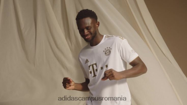 adidas campus romania alb fc bayern 22/23 deplasare tricou autentic adidas bărbați alb/aur de fotbal închis J266N214145