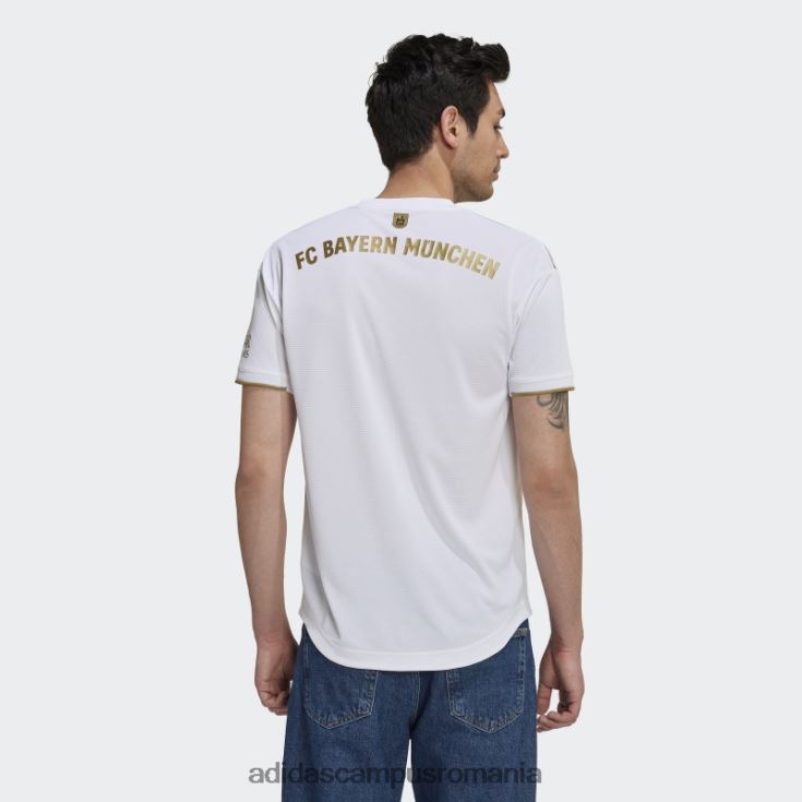 adidas campus romania alb fc bayern 22/23 deplasare tricou autentic adidas bărbați alb/aur de fotbal închis J266N214145