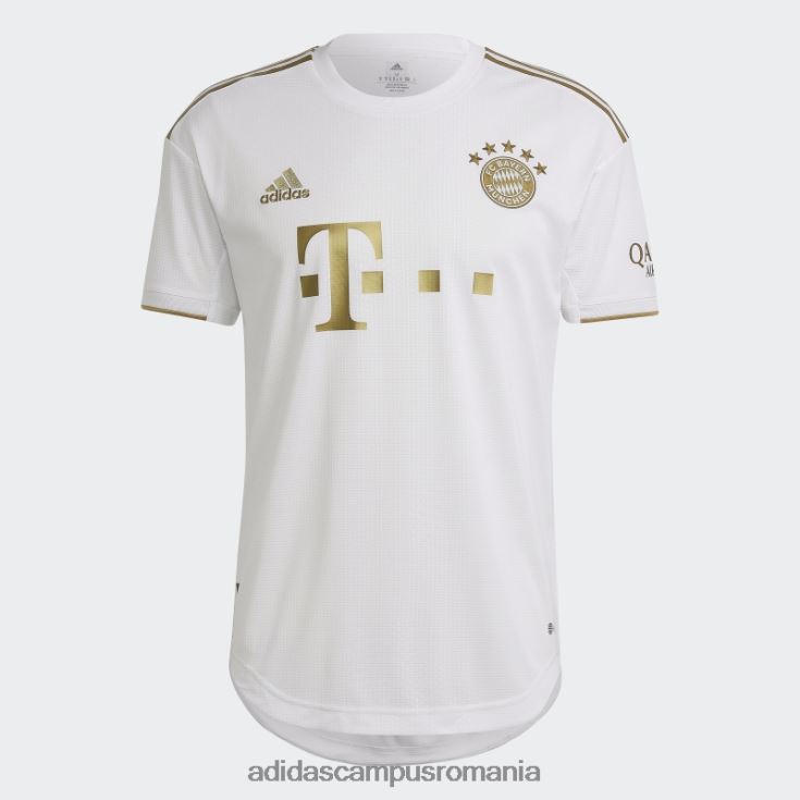 adidas campus romania alb fc bayern 22/23 deplasare tricou autentic adidas bărbați alb/aur de fotbal închis J266N214145