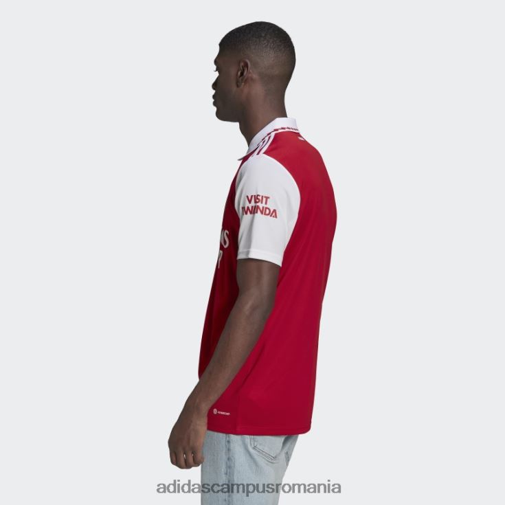 adidas campus romania arsenal 22/23 tricou acasă stacojiu bărbați stacojiu/alb J266N21058