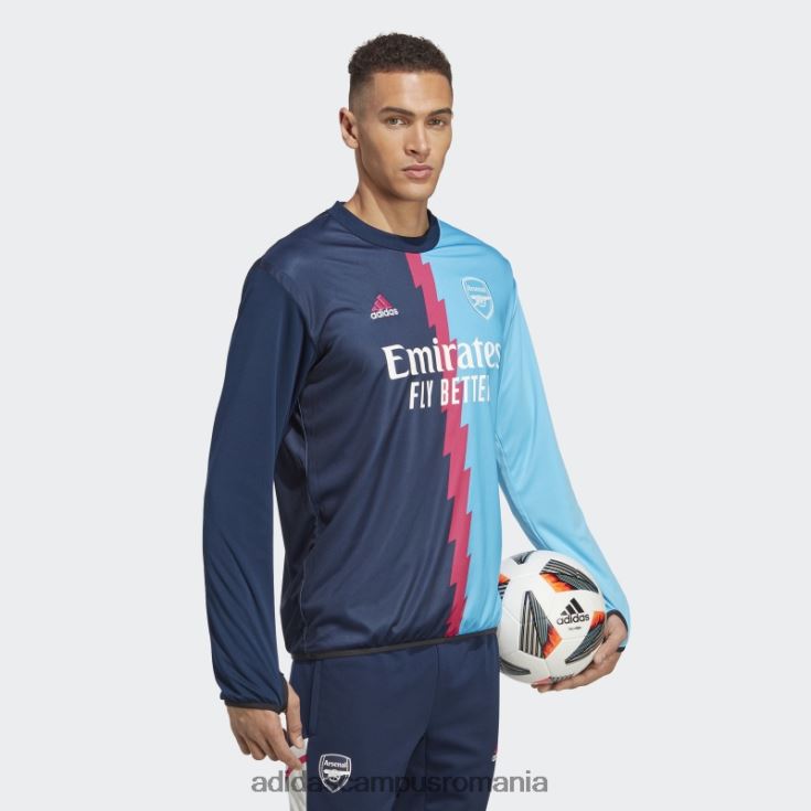 adidas campus romania arsenal pre-meci cald top bleumarin bărbați bleumarin/magenta real/sky rush J266N214162
