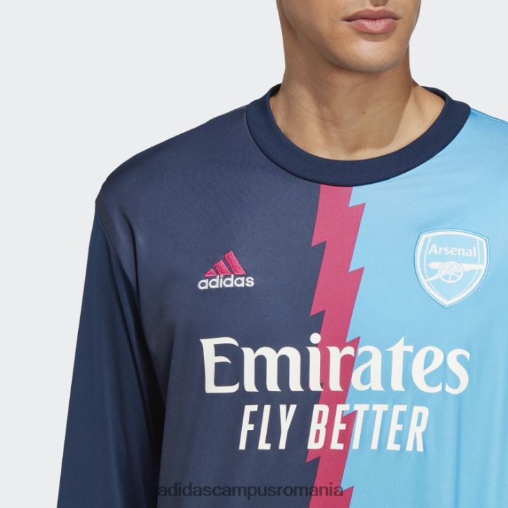 adidas campus romania arsenal pre-meci cald top bleumarin bărbați bleumarin/magenta real/sky rush J266N214162